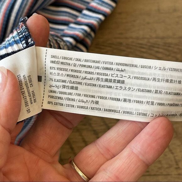 HOLLISTER Stripe Knit Mini Dress with Adjustable Spaghetti Straps and Shelf Bra - Picture 7 of 10